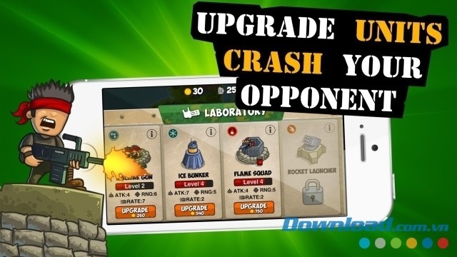 Nâng cấp hàng phòng thủ để bảo vệ đảo