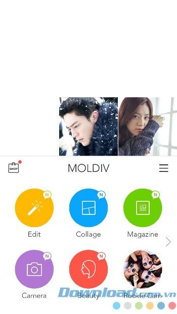 Giao diện chính của Moldiv