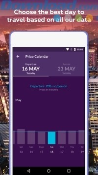 chọn ngày du ịch tốt nhất dựa vào dữ liệu thống kê giá theo ngày