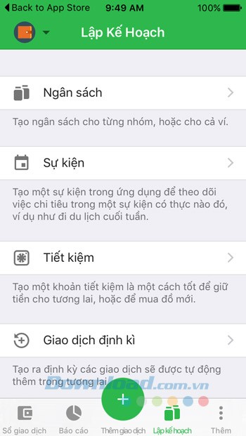 Lập kế hoạch chi tiêu