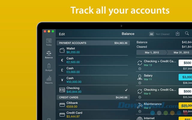 Quản lý nhiều loại tài khoản