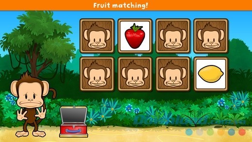 Monkey Preschool Lunchbox cho iOS kết hợp hoa quả giống nhau