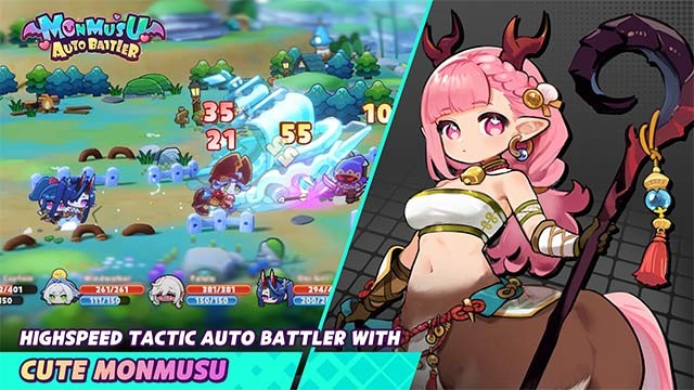 Monmusu Girls: Autobattler là game chiến lược đấu tự động rảnh tay