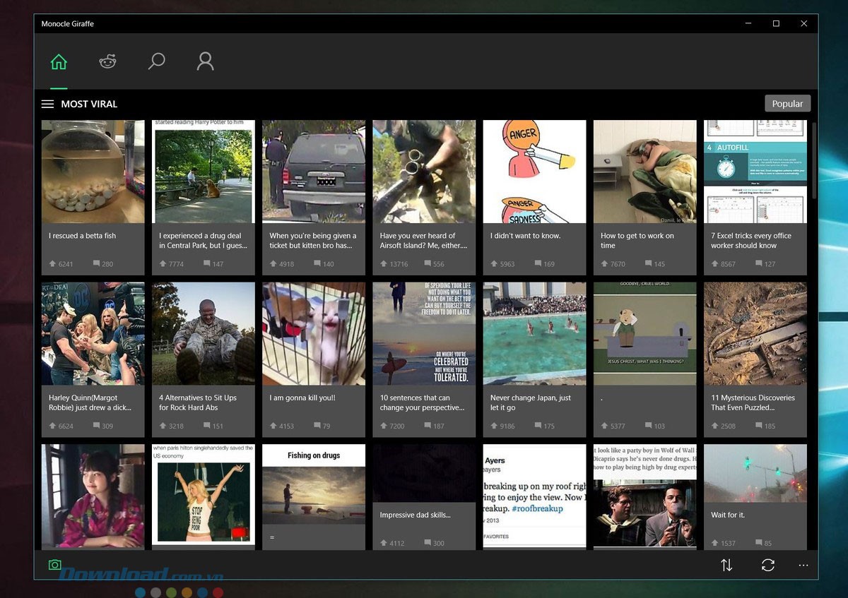 Giao diện Monocle Giraffe