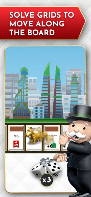 Di chuyển dọc theo bảng MONOPOLY để mở khóa hình đại diện mới và token