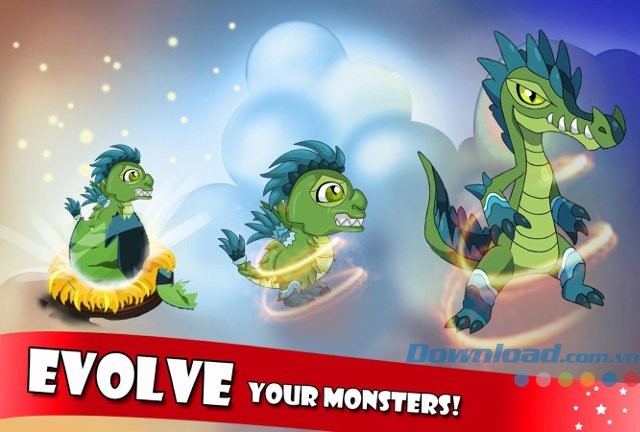 Tiến hóa và nâng cấp quái vật lên level cao hơn