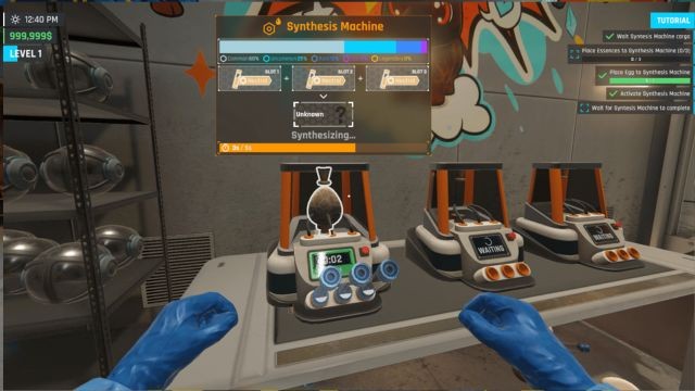 Nâng cấp máy móc, mua tinh chất và thay đổi chiến lược linh hoạt trong Monster Lab Simulator