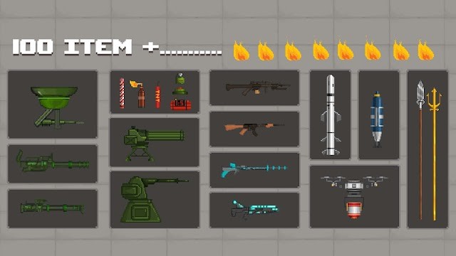 Rất nhiều vũ khí khác nhau cho bạn sử dụng