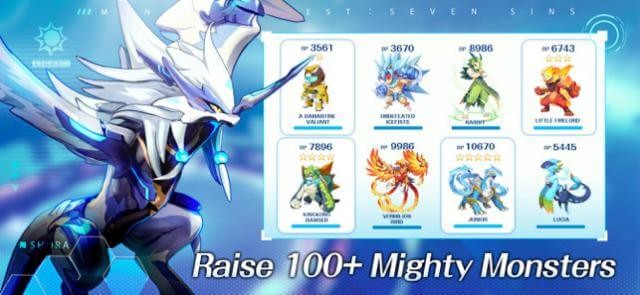 Hơn 100 quái thú độc đáo, mạnh mẽ cho bạn thu thập trong game Monster Quest: Seven Sins