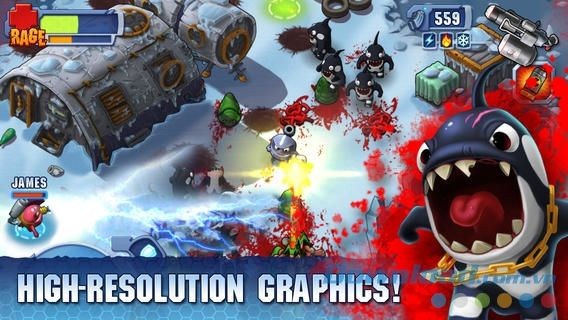 Đồ họa Monster Shooter 2: Back to Earth cho iOS có độ phân giải cao