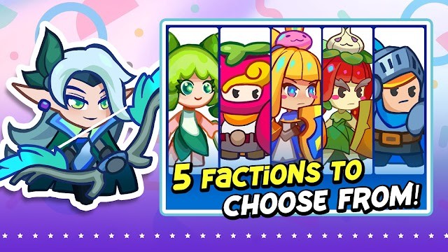 Có 5 phe phái nhân vật cho bạn lựa chọn trong game Monster Slayer: Idle RPG War