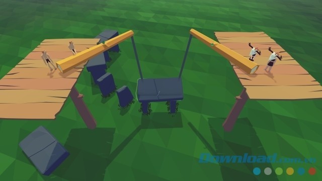 Điều khiển các công nhân trong game xây dựng mới Monumental Failure cho máy tính, Mac và Linux