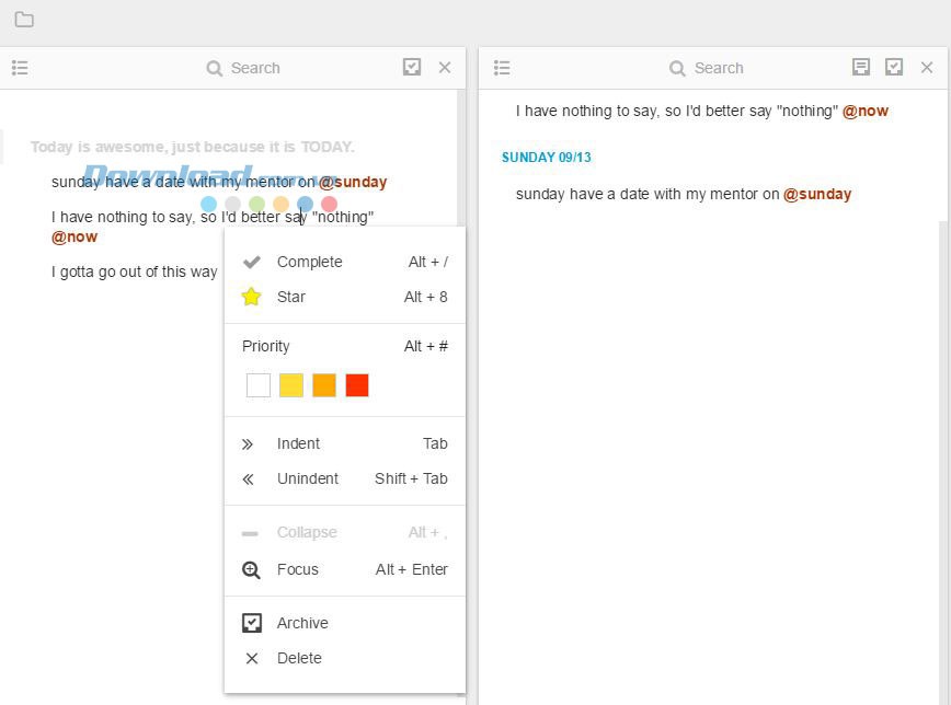 Mục tùy chọn trong Moo.do