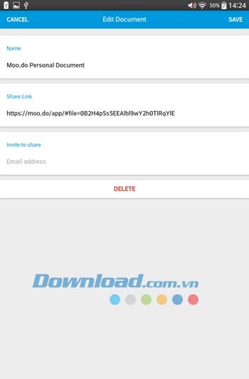 Chỉnh sửa tài liệu với Moo.do