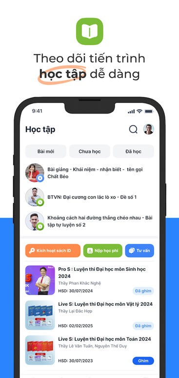 Theo dõi tiến trình học tập