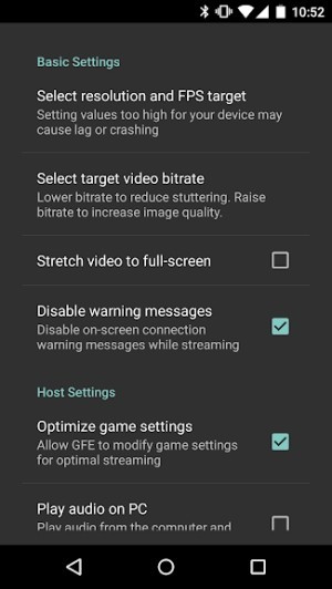 Thiết lập cài đặt