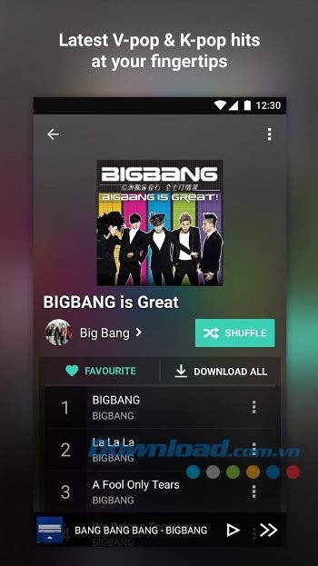 Nghe ca khúc của các nhóm nhạc nổi tiếng