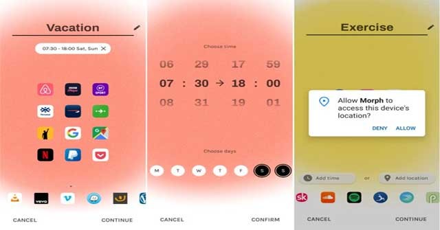 Ứng dụng Morph sẽ giúp người dùng tập trung vào công việc mình đang làm