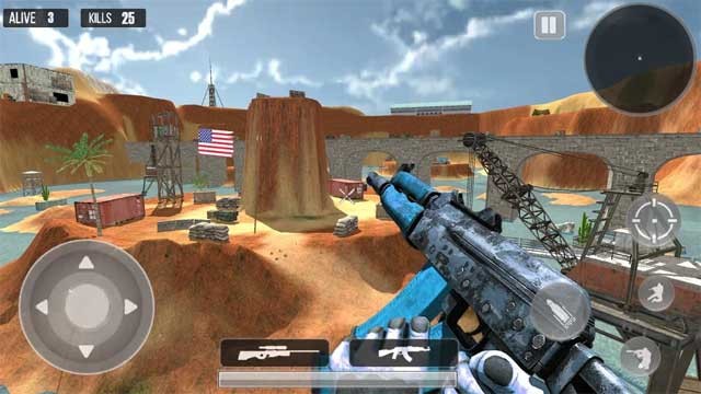 Mountain Sniper 3D Shooter có hệ thống điều khiển đơn giản