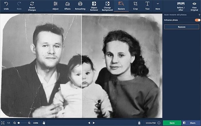 Movavi Photo Editor phục chế ảnh cũ