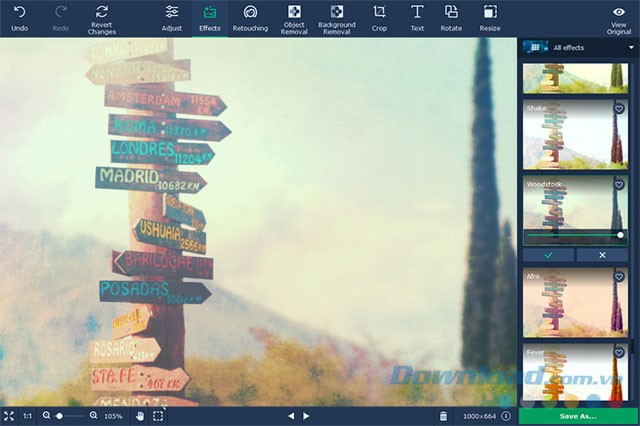 Giao diện Movavi Photo Editor 4