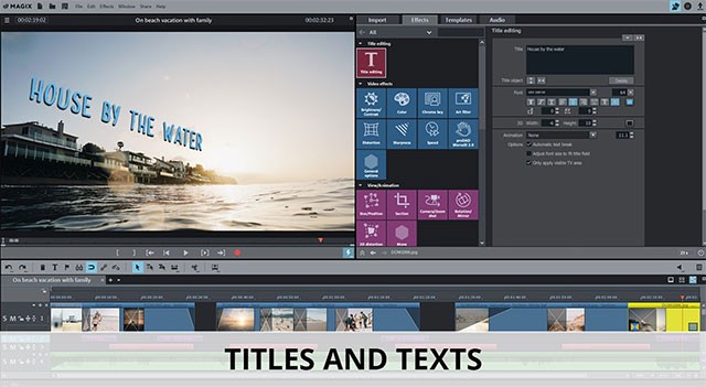 Dễ dàng chèn text và tiêu đề vào video với Movie Edit Pro 2020