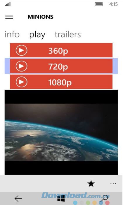 Chọn chất lượng xem
