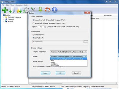 Giao diện MP3 Speed