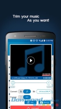 MP3 Video Converter cho Android cắt nhạc như ý muốn