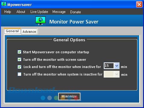 Giao diện ứng dụng MpowerSaver