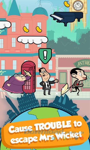 Giao diện game Mr Bean - Around the World