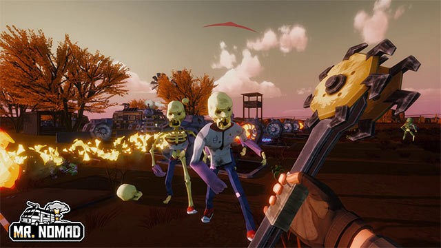 Chơi game Mr Nomad và tập trung đánh bại zombie để nâng cao khả năng sống sót