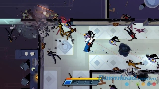 Giao diện chính của game hành động Mr. Shifty cho máy tính, Mac và Linux