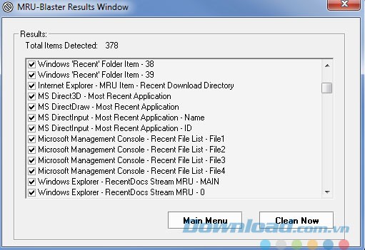 Kết quả hiển thị