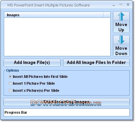 MS PowerPoint Insert Multiple Pictures Software