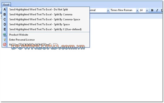 MS Word To Excel Converter Software