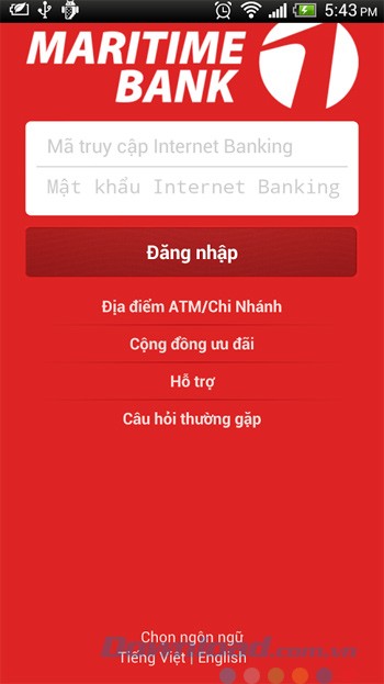 Đăng nhập MSB mBank