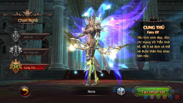 Tạo nhân vật trong game MU Origin-VN