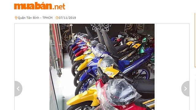 Giao diện chi tiết rao vặt trên trang tin Mua Bán