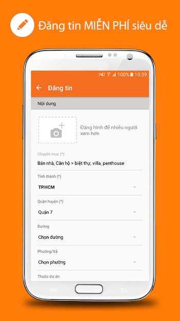 Giao diện tìm kiếm trên Mua bán