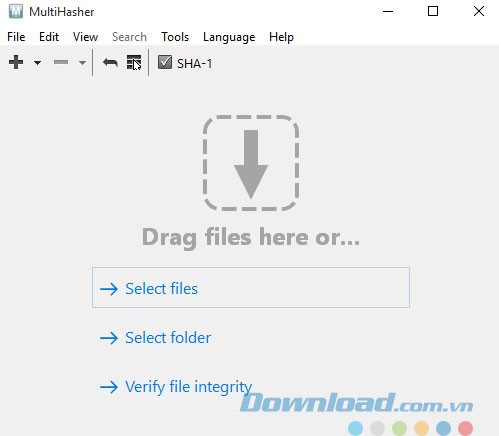 Giao diện MultiHasher
