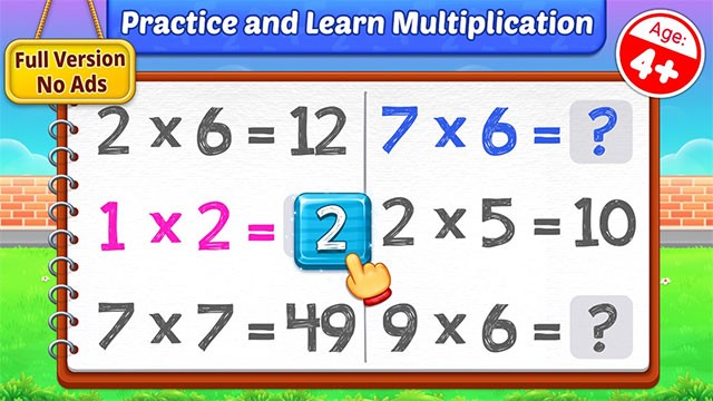 Bé học toán và tính nhân cơ bản với Multiplication Kids