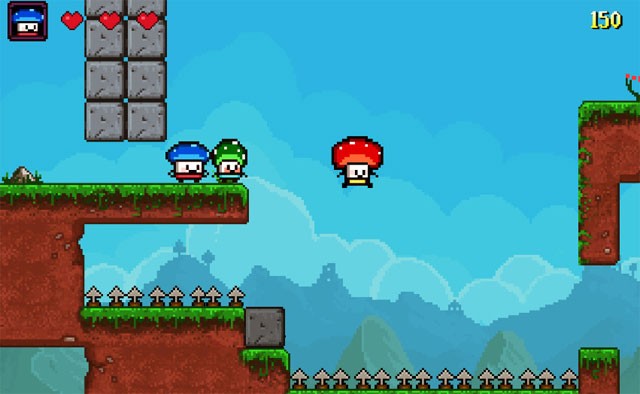 Game đi cảnh Mushroom Heroes
