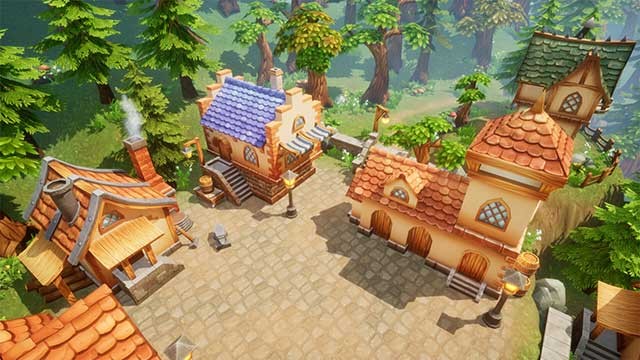 Tự do xây dựng hòn đảo nấm xinh đẹp trên nền nhạc du dương