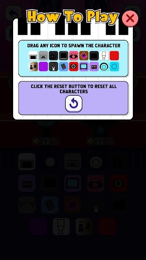 Kéo và thả âm thanh đã chọn vào các nhân vật khác nhau để tạo ra giai điệu