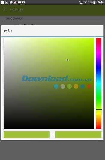 Bảng màu trong Music Player by mytechnosound