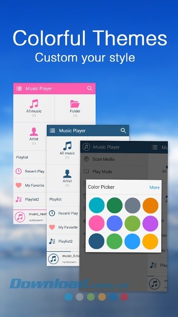Tùy biến theme trên Music Player Pro