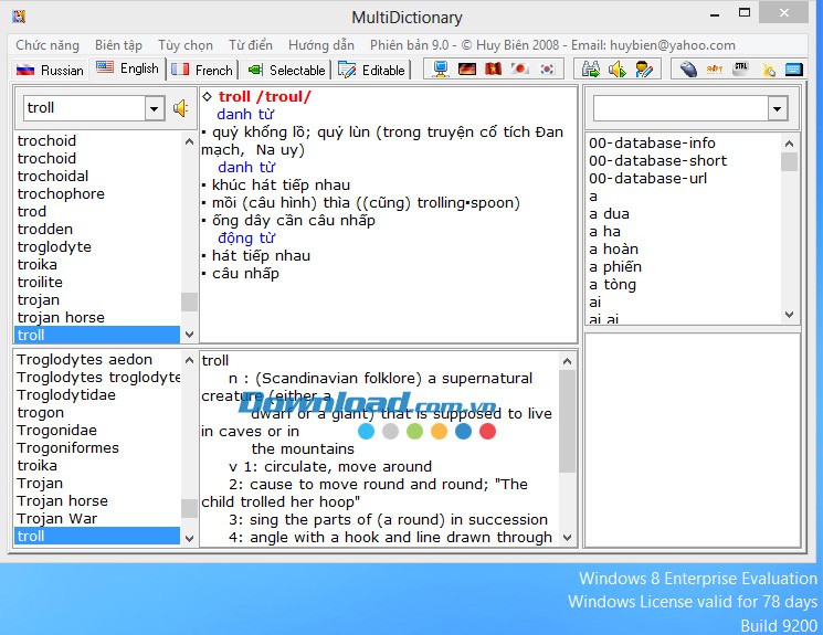 Multidictionary trên Windows 8
