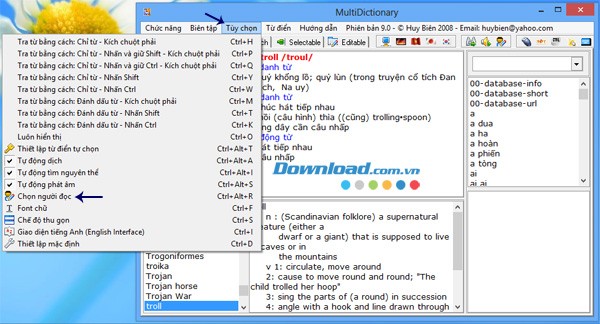Tùy chọn người đọc