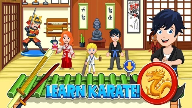Học võ karate trên võ đường